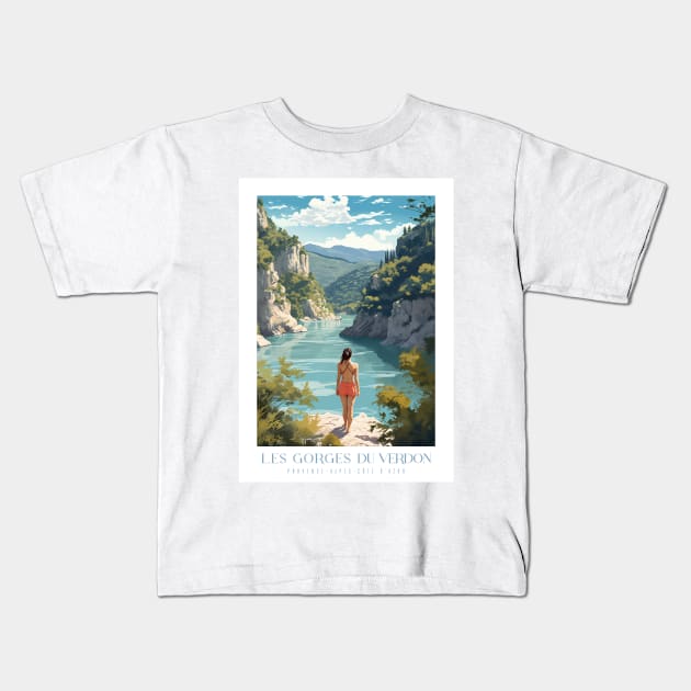 Les Gorges du Verdon - poster - Affiche Kids T-Shirt by Labonneepoque